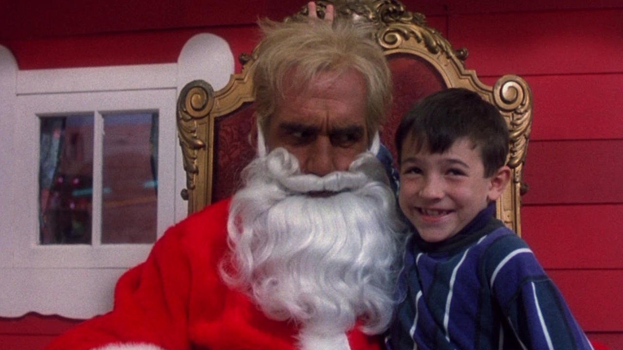 Santa with Muscles Background