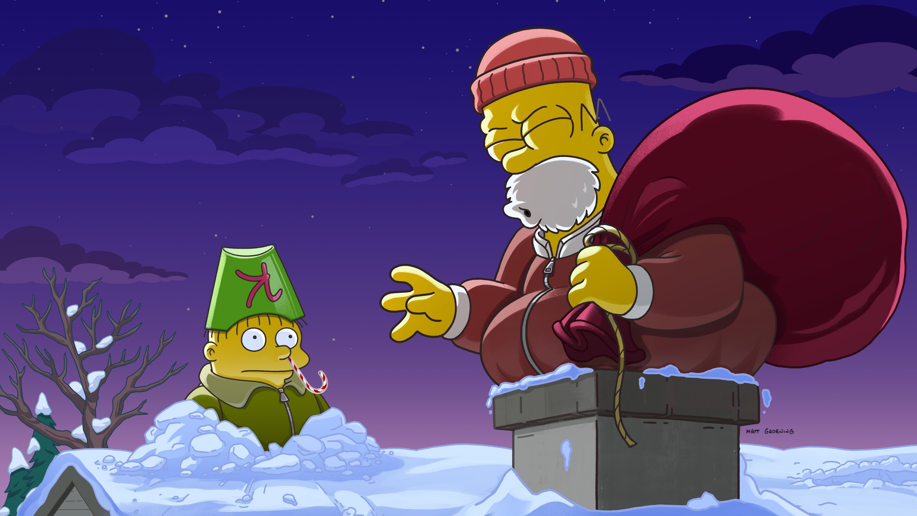 The Simpsons: O C'mon All Ye Faithful Background