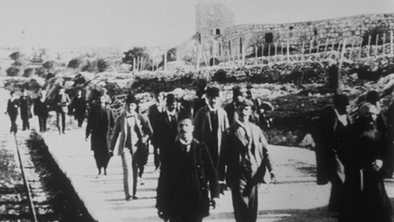Leaving Jerusalem by Railway Background