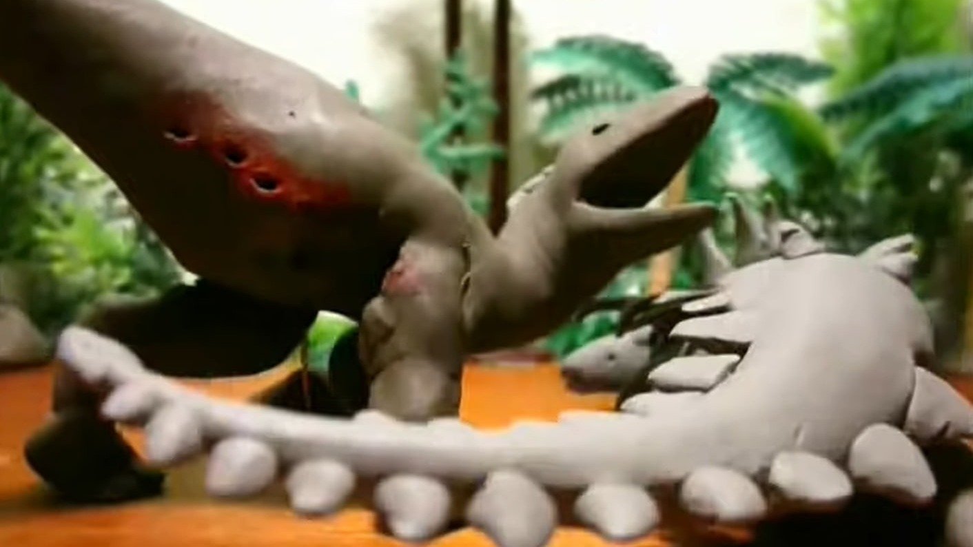 Fredz Jurassic Fight Club Claymation Style Part 2 Background
