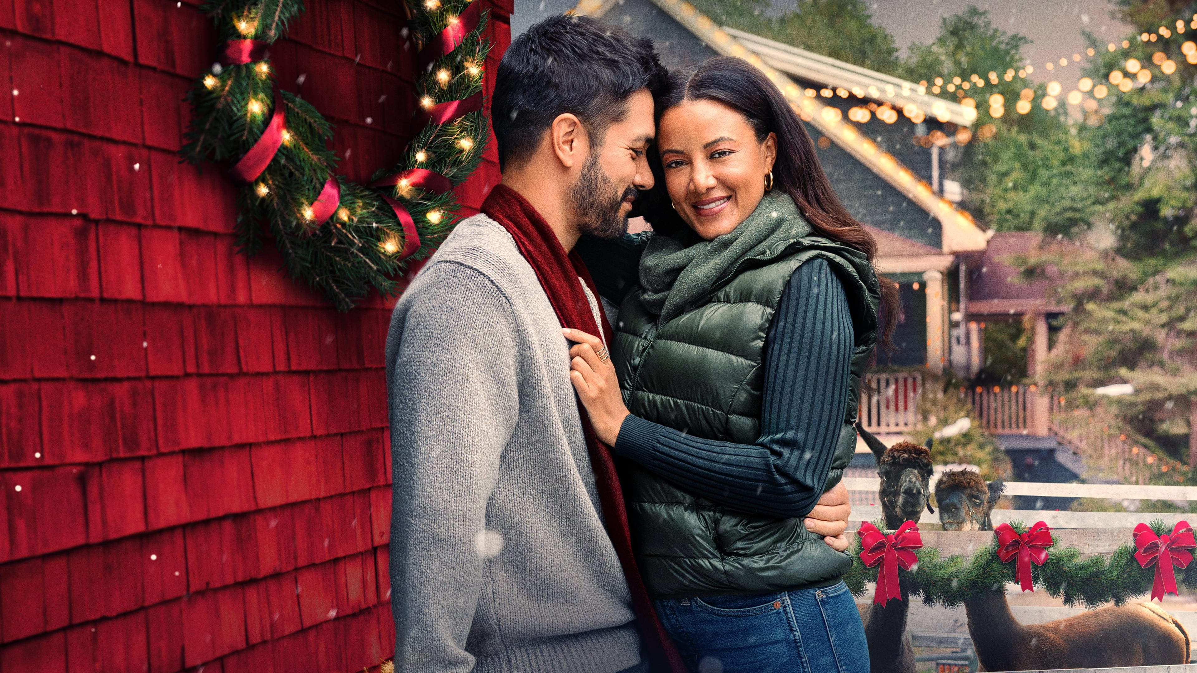 Christmas Under the Lights Background
