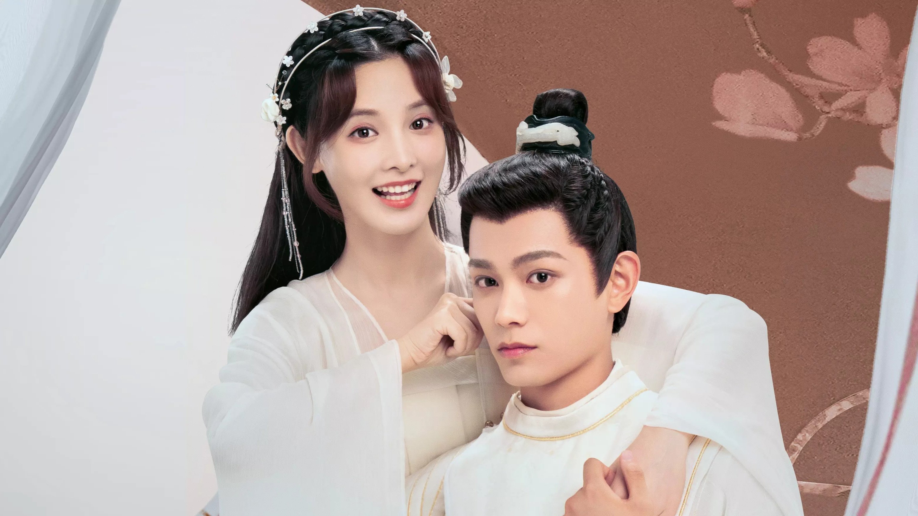 Romance of a Twin Flower Background