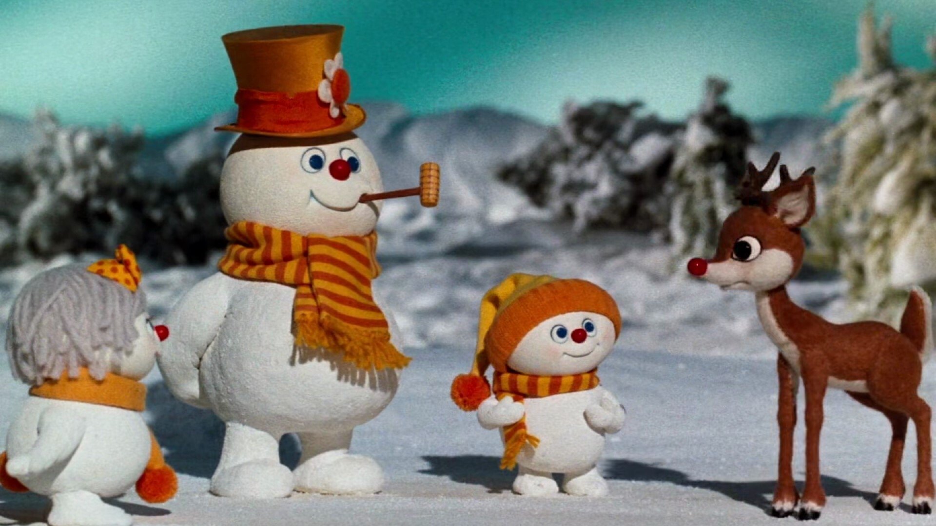 Rudolph and Frosty's Christmas in July Background