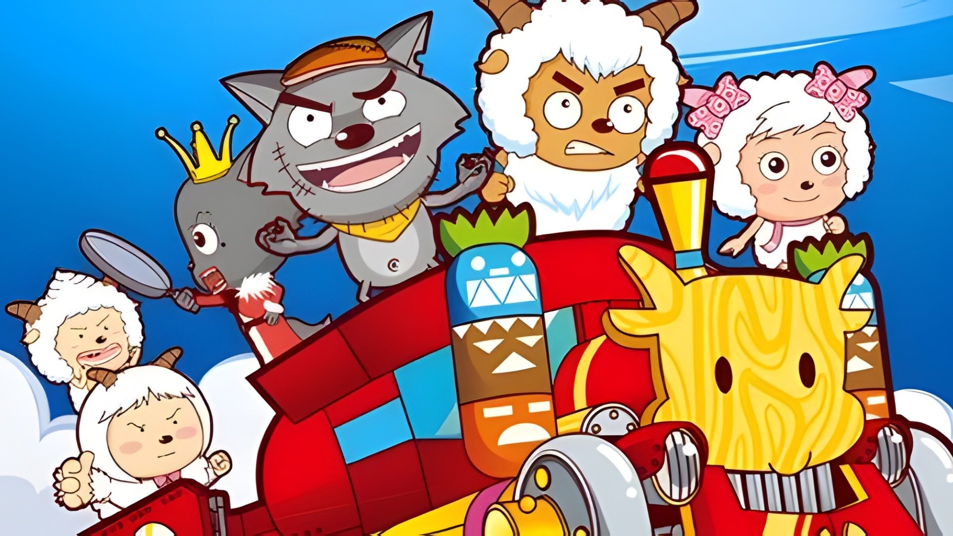 Pleasant Goat and Big Big Wolf Background