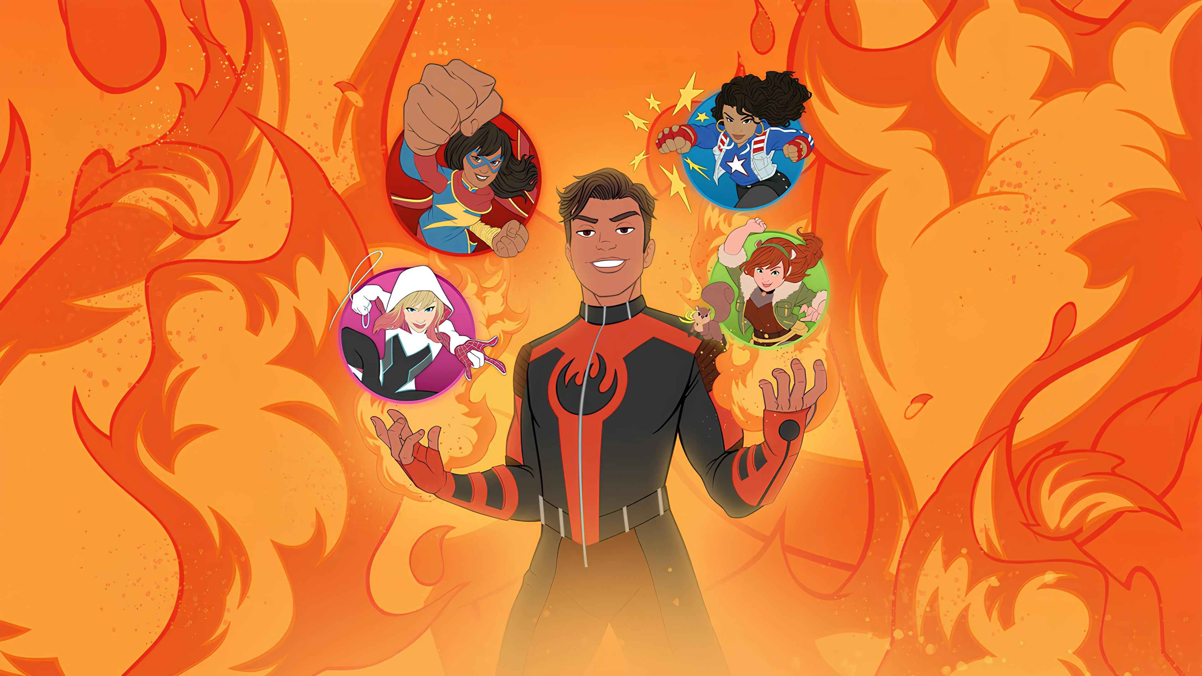 Marvel Rising: Playing with Fire Background