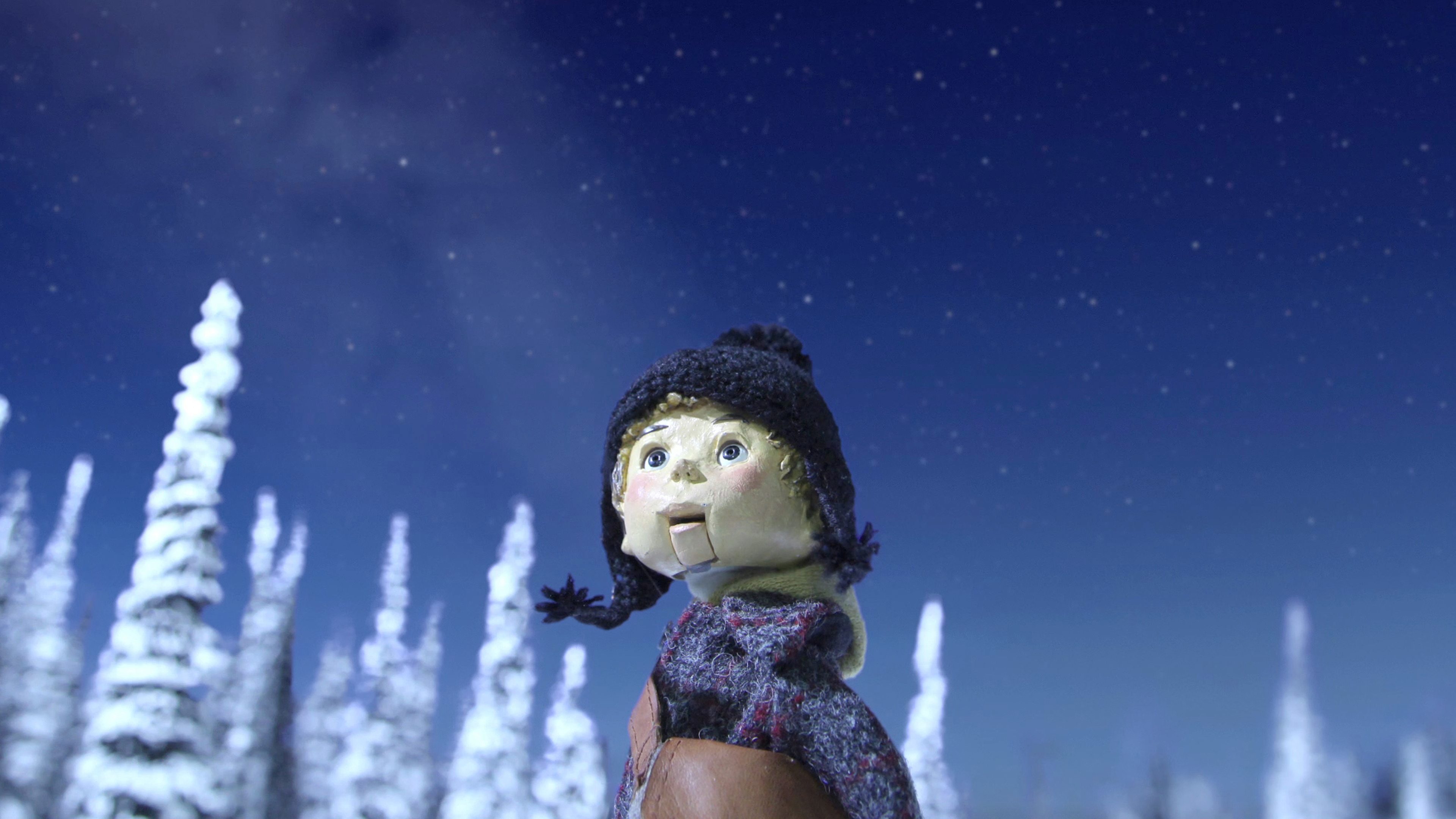 Norman the Snowman: The Northern Lights Background