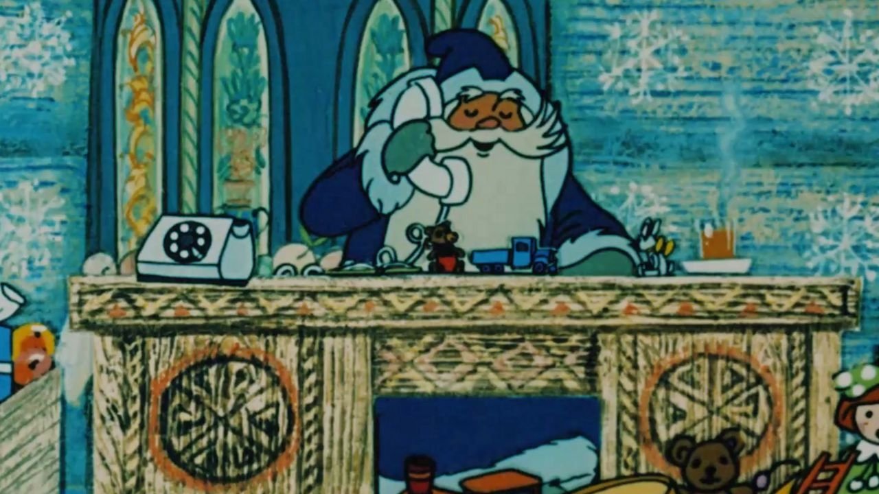 Father Frost and the Grey Wolf Background