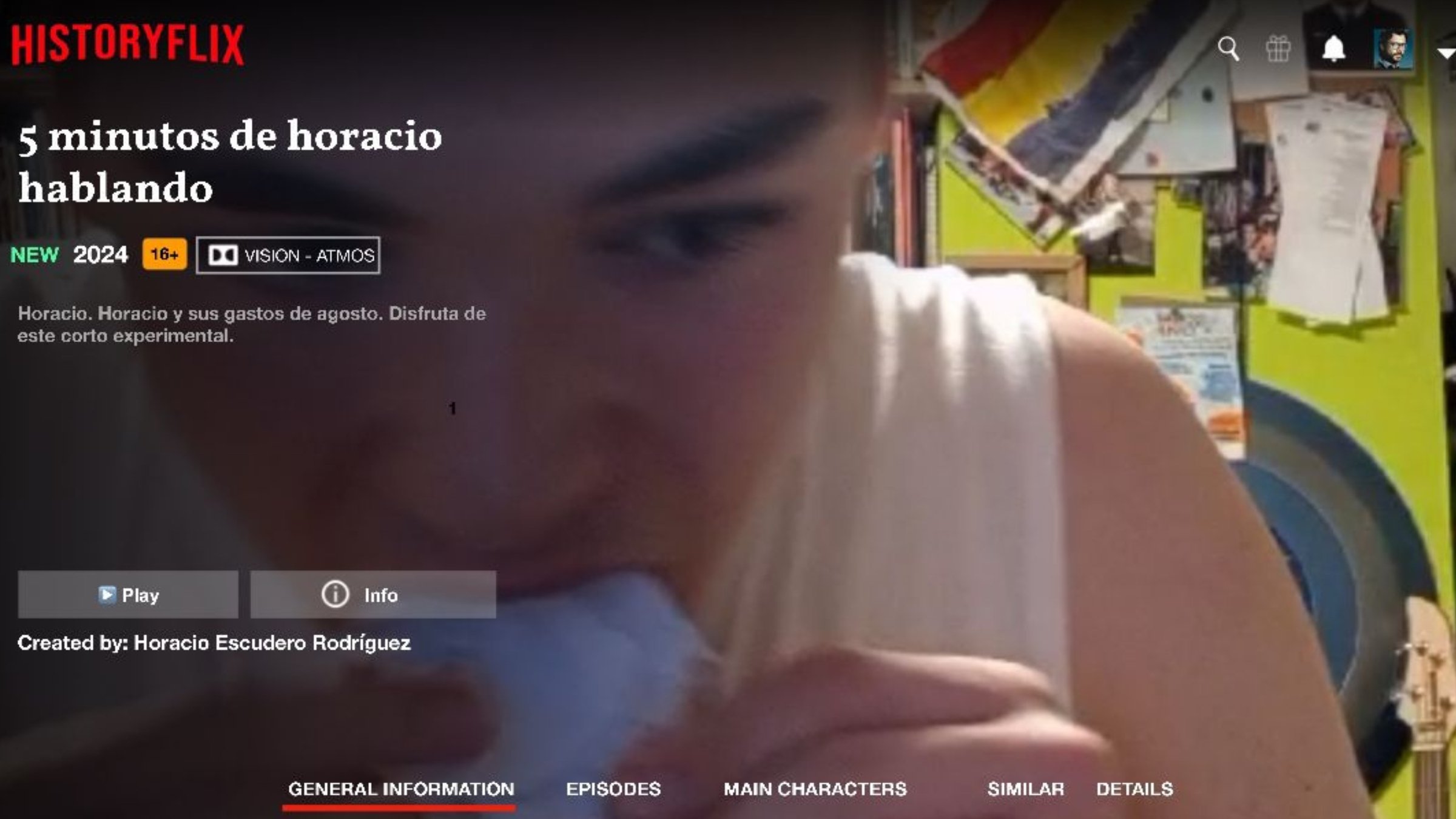 cinco minutos de horacio hablando Background