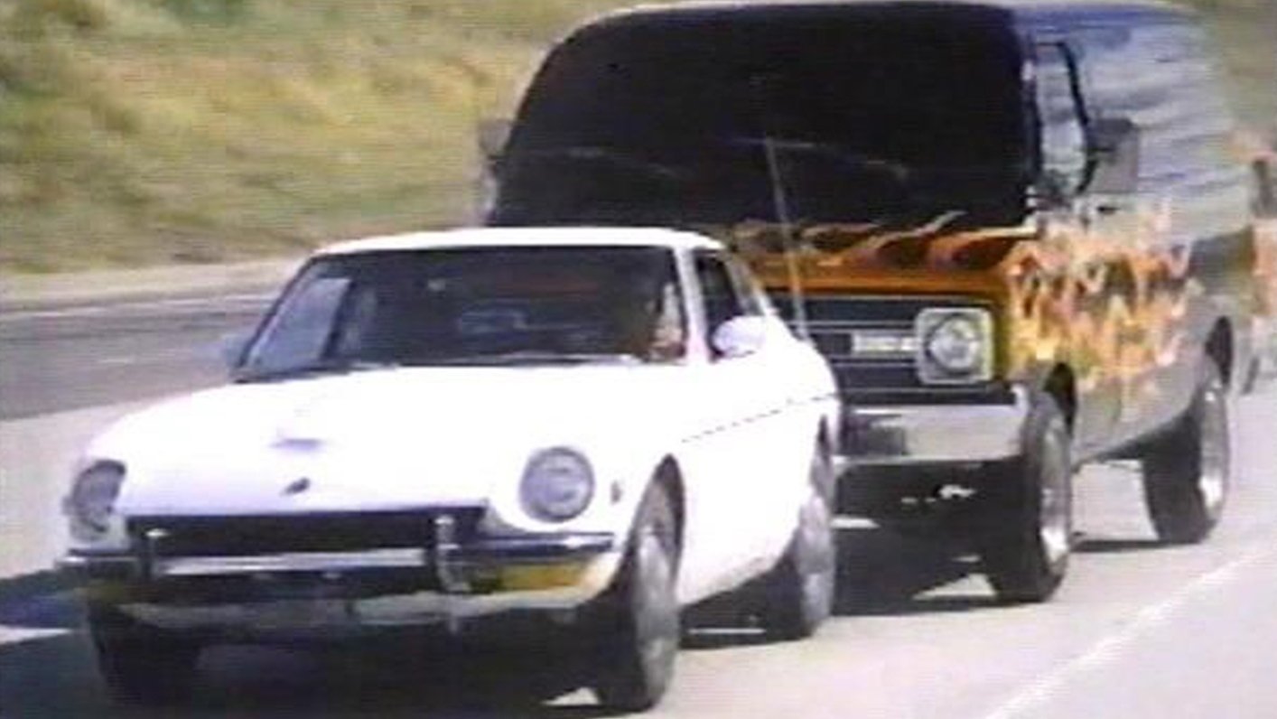 Death Car on the Freeway Background