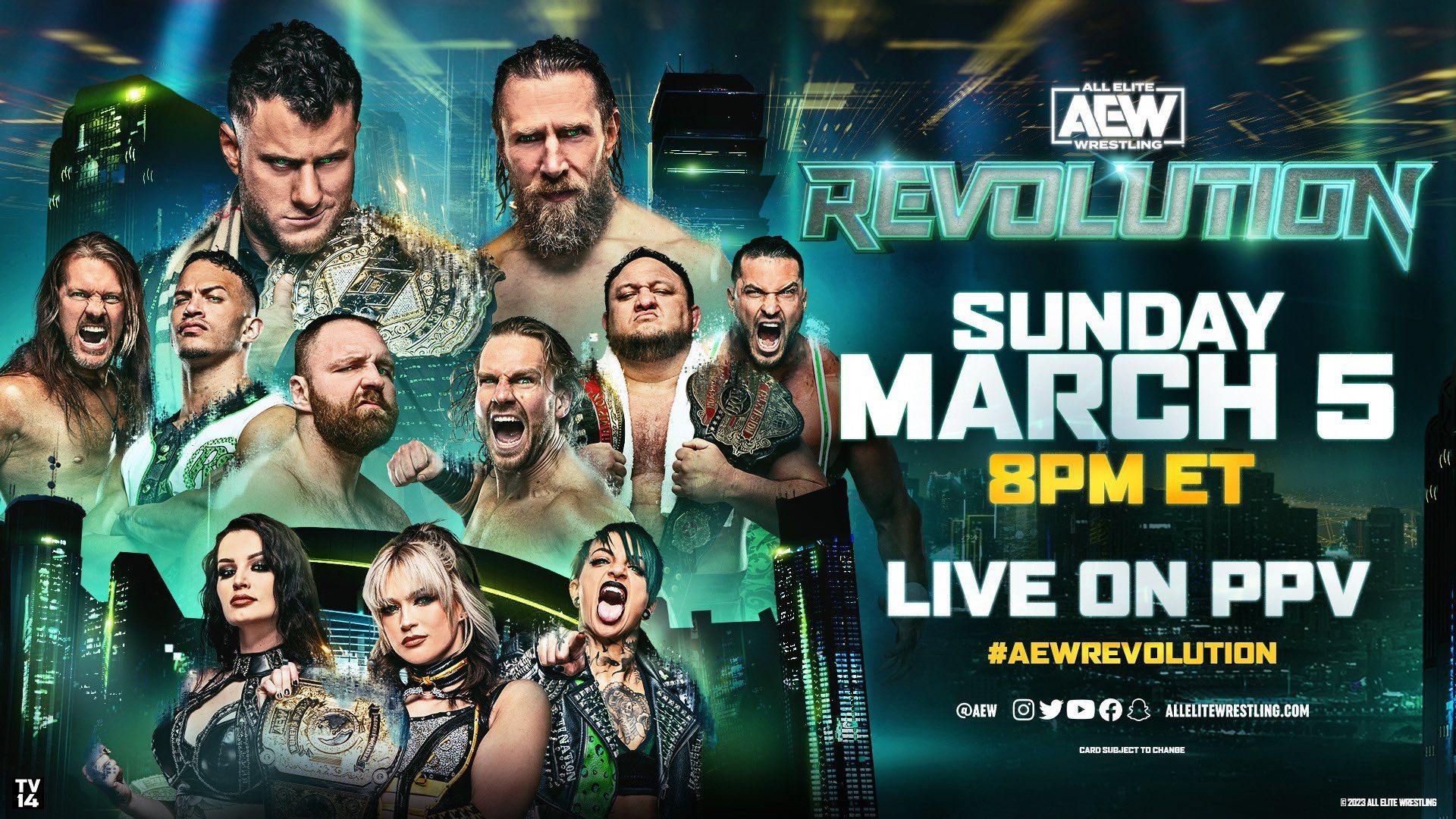 AEW Revolution Background