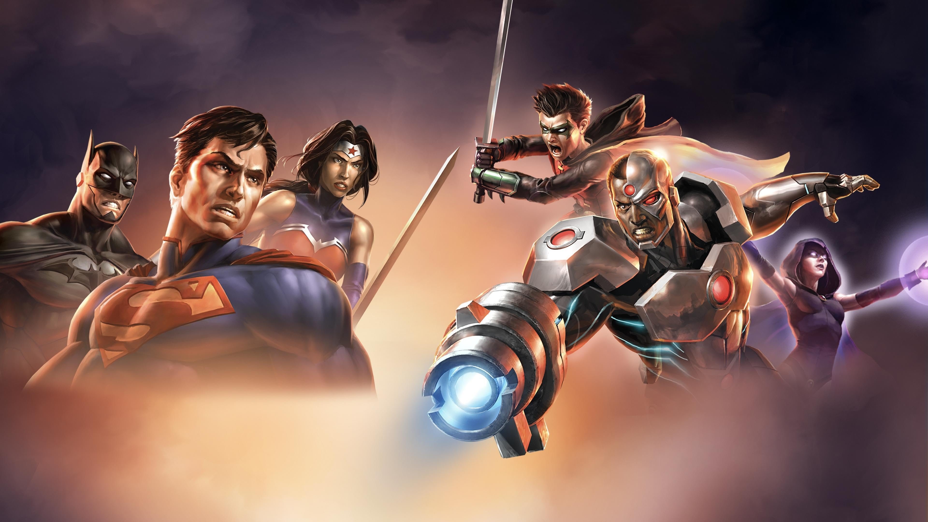 Justice League vs. Teen Titans Background