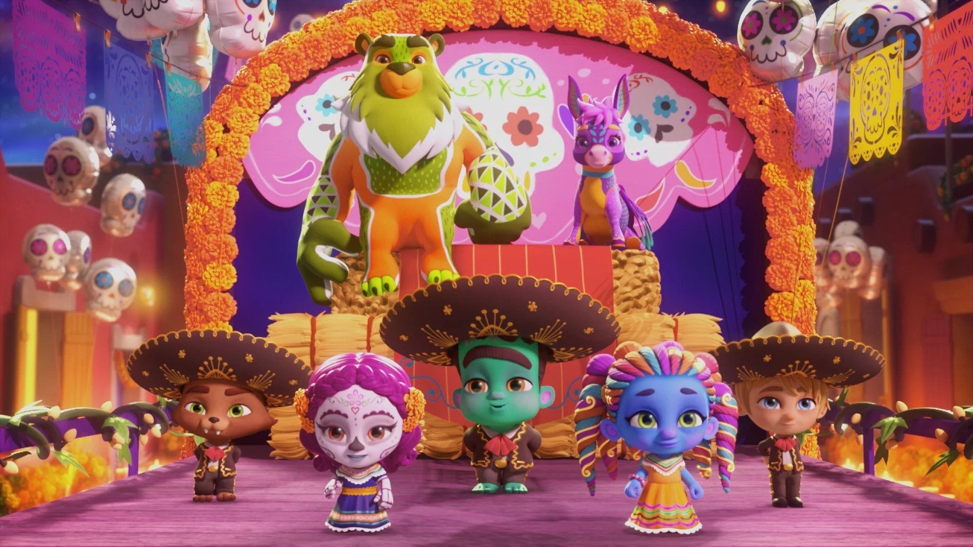 Super Monsters: Dia de los Monsters Background