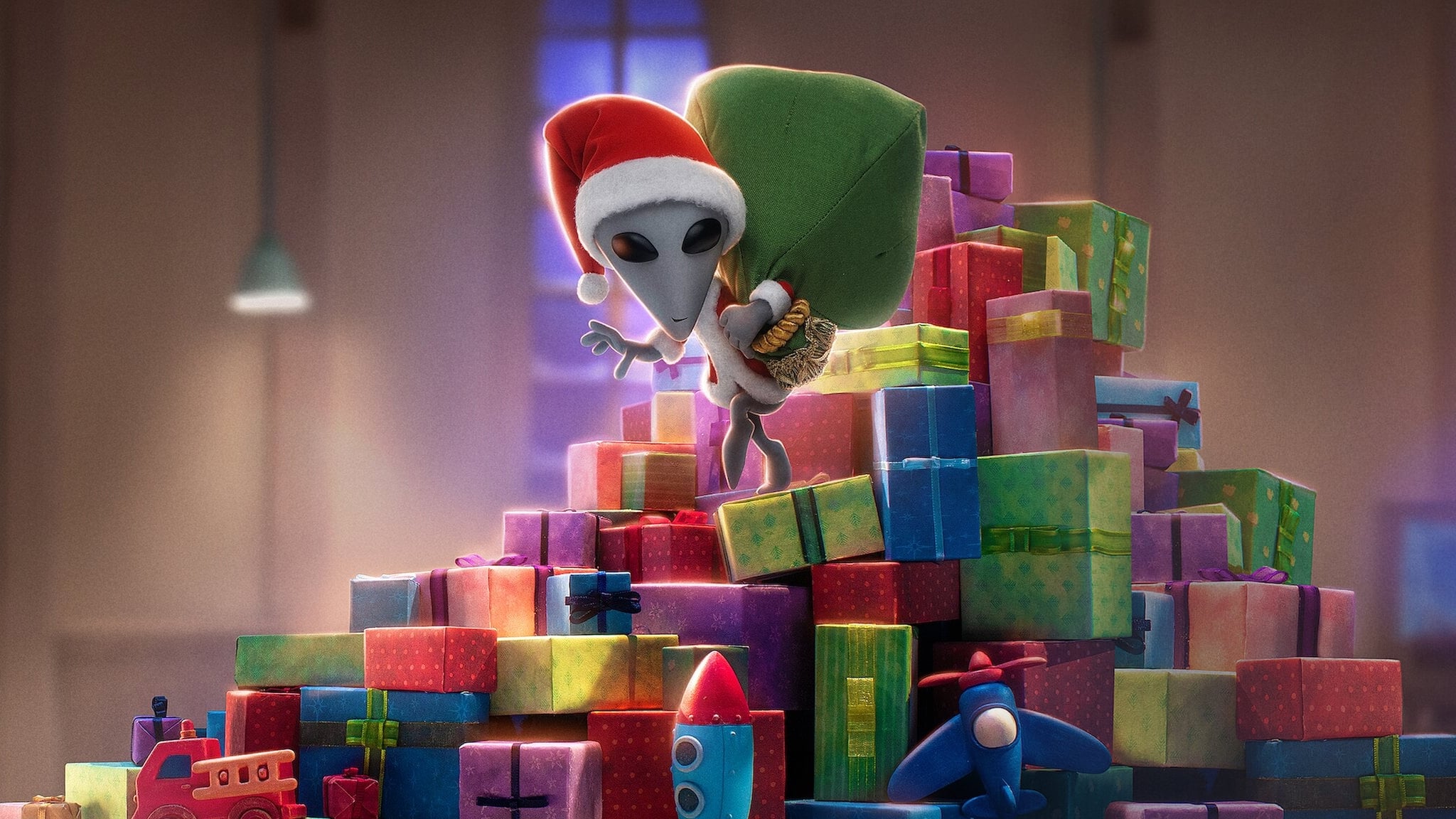 Alien Xmas Background
